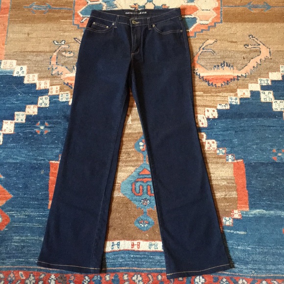 David Kahn Jeans Dark Wash Boot Cut Flare Size 4 Y2K - Picture 11 of 11
